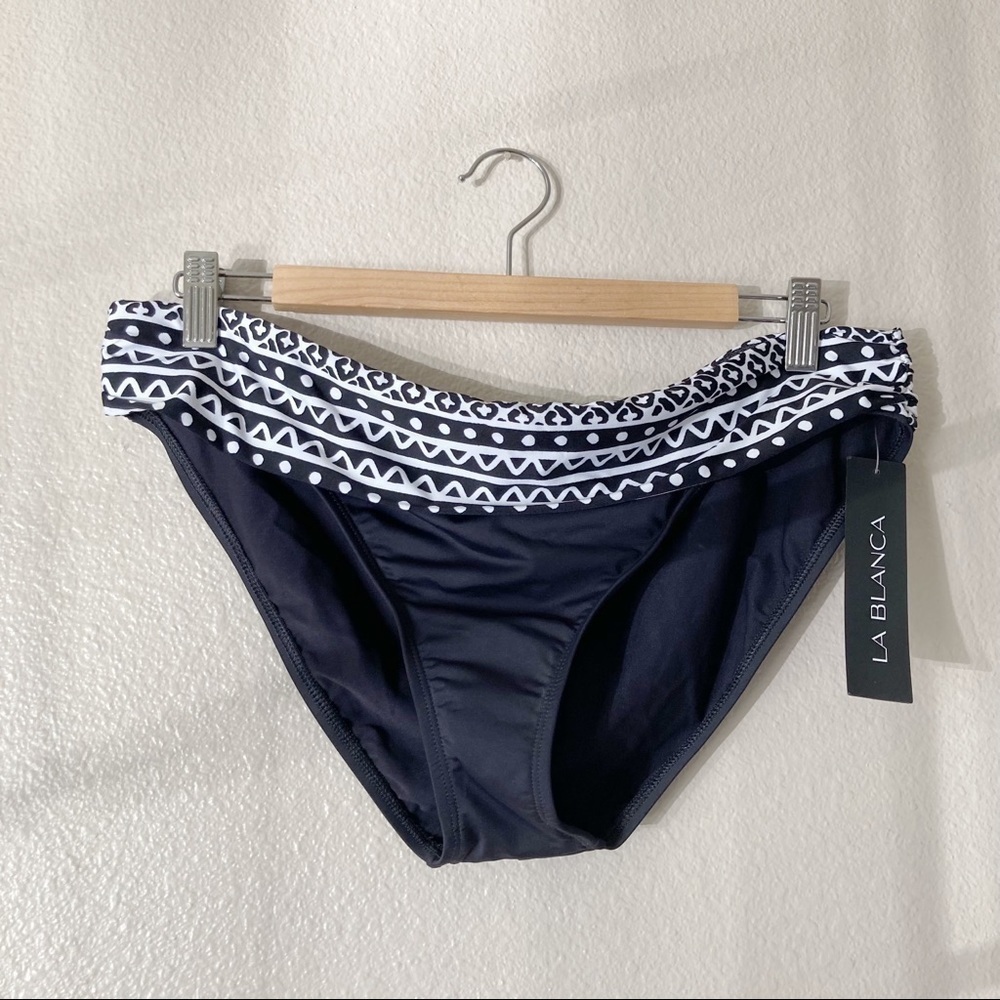 La Blanca Alejandro Shirred Band Hipster Bikini Bottom